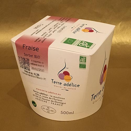 1/2L SORBET FRAISE BIO