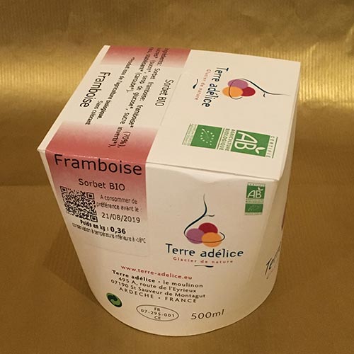 1/2L SORBET FRAMBOISE BIO